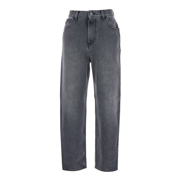 Moncler Women Grey Five-Pocket Jeans In Denim Woman